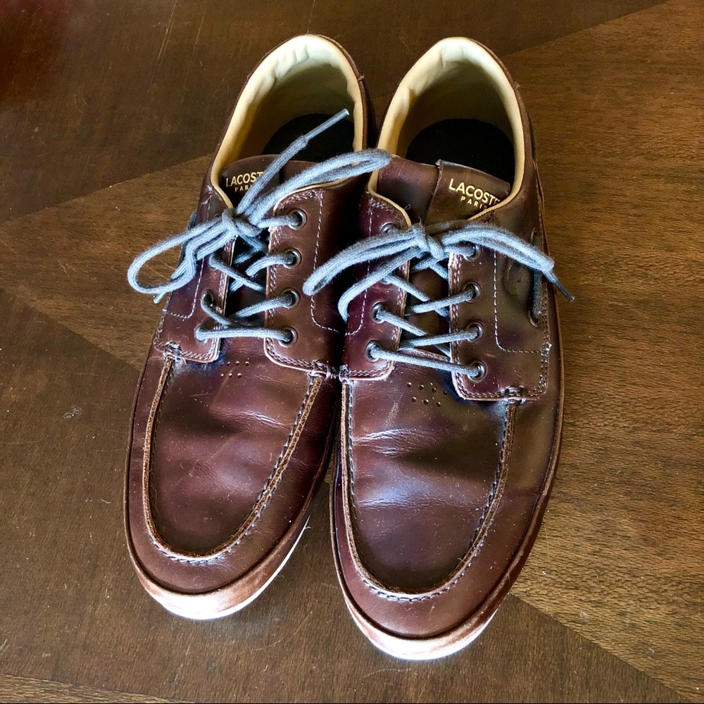 ✨moving sale✨ Lacoste | Men’s Brown Leather Loafer Boat Shoe 8.5